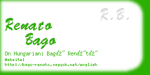 renato bago business card